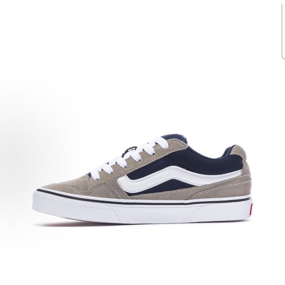 VANS MEN'S 11.5 CALDRONE LOW TOP SKATE SNEAKER SUEDE MESH GREY BLUE NIB - Picture 2 of 5